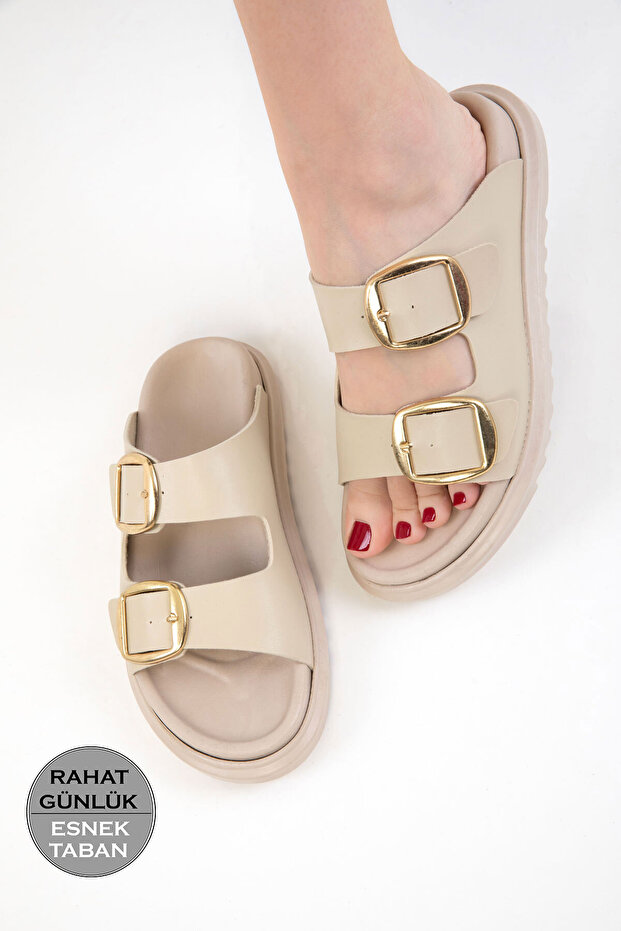 Beige Women's Slippers 20636