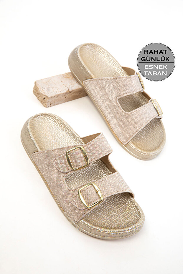 Gold Women's Slippers 20494