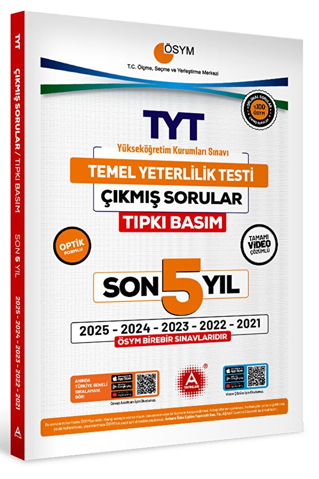 Son 5 yıl AYT-TYT ve MSÜ Sınavları ÖSYM Çıkmış Sorular Tıpkı Basım 2026 Model - 3