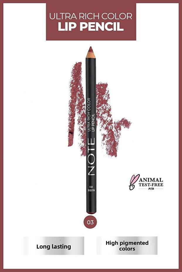 Ultra Rich Color Lip Pencil Lip Liner 03 Nude - Nude