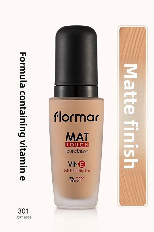 Matte Finish Foundation (Cold Bottom Tone) - Matte Touch Foundation - M301 Soft Beige -8690604098255 - 1