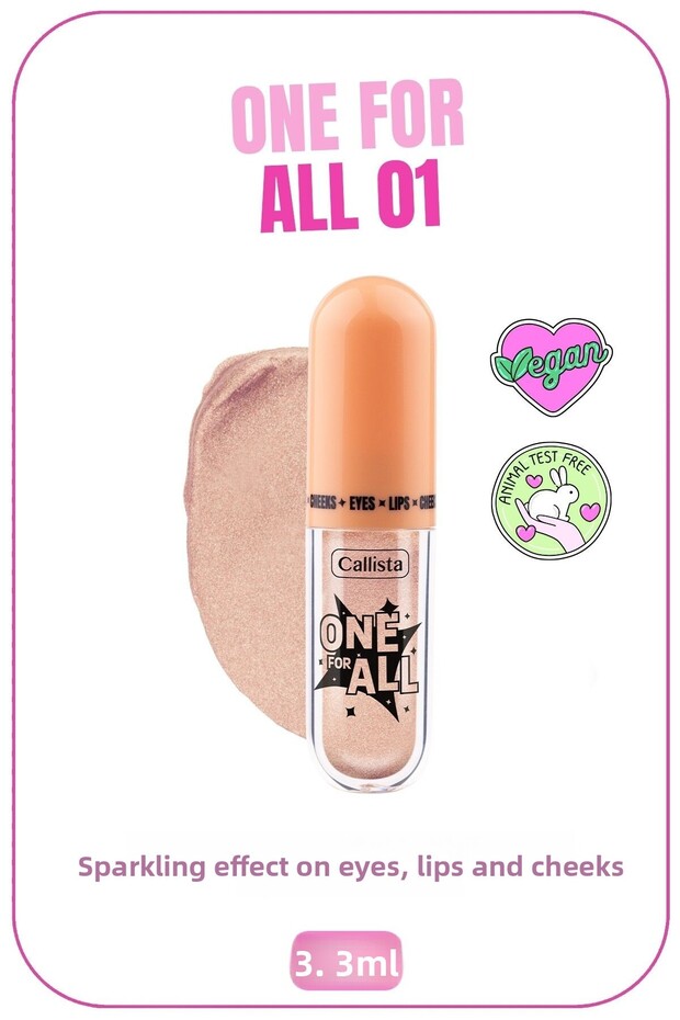 One for All Eyes & Lips & Cheeks Shimmering Liquid Eyeshadow - 01 Daylight