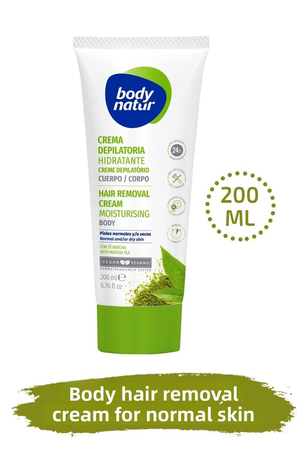 Matcha Tea Moisturizing Cream - Body and Dry Skin Hair Removal Cream 200ml