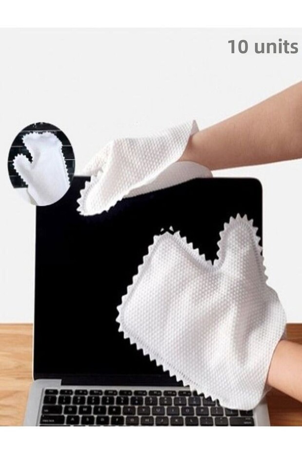10 قطع من قفازات التنظيف متعددة الأغراض وقماش الغبار - 1