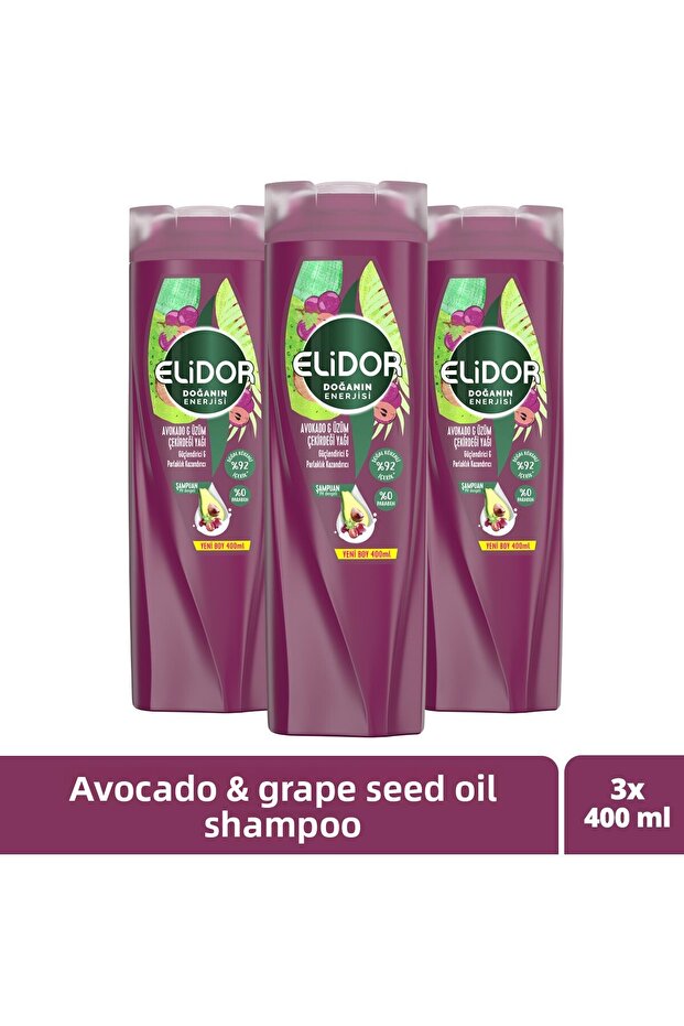 Energy of Nature - Avocado and Grape Seed Oil 400ml X3