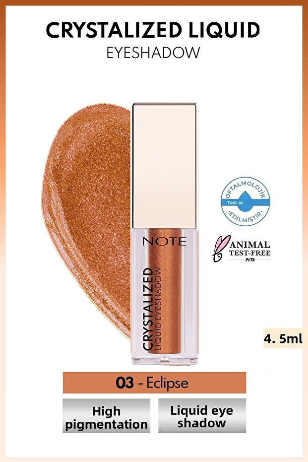 Metallic Eyeshadow: Crystalized Liquid Eyeshadow - 03 Eclipse - 1