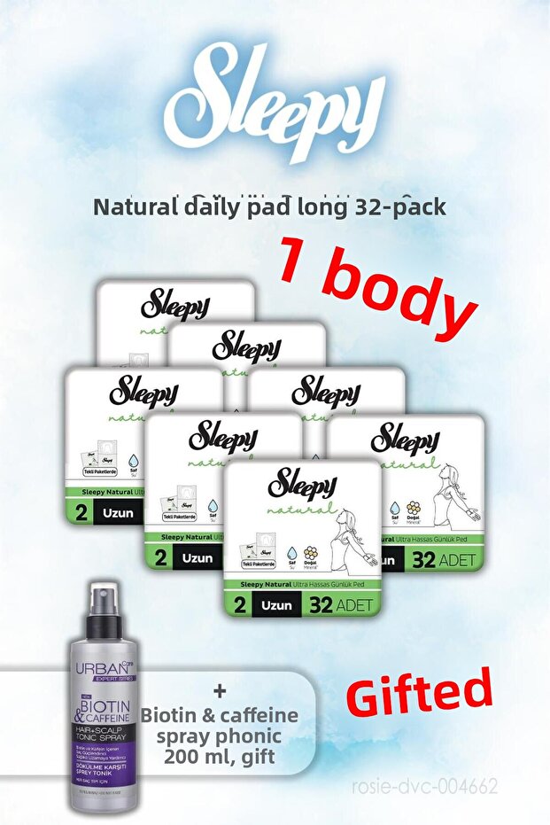 32 Pack Natural Daily Long Buy 7 Get 6 Free and 200 ml Tonic Gift
