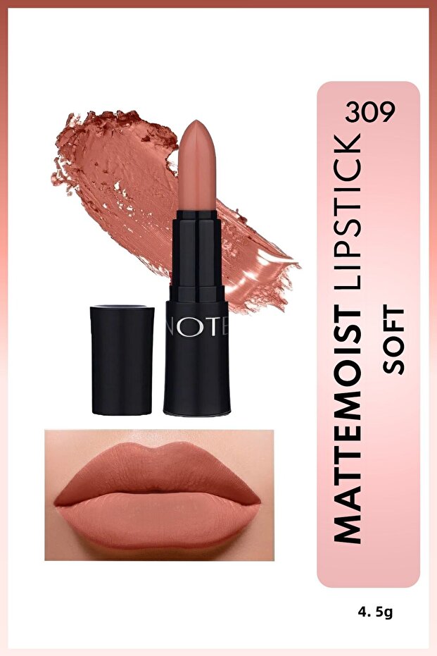 Mattemoist Lipstick Matte Finish Lipstick 309 Note Soft - Nude