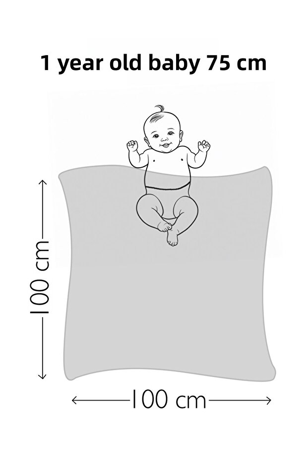 Double Layer Muslin Baby Blanket 100x100 cm - Küçüksu Kasrı - 5