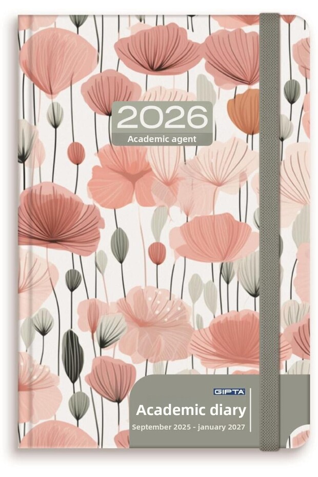 2025 سبتمبر-2026 ديسمبر جدول أعمال أكاديمي مخيط 17X24 سم موديل-8