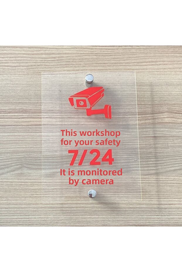 علامة تحذير للكاميرا الأمنية - 2