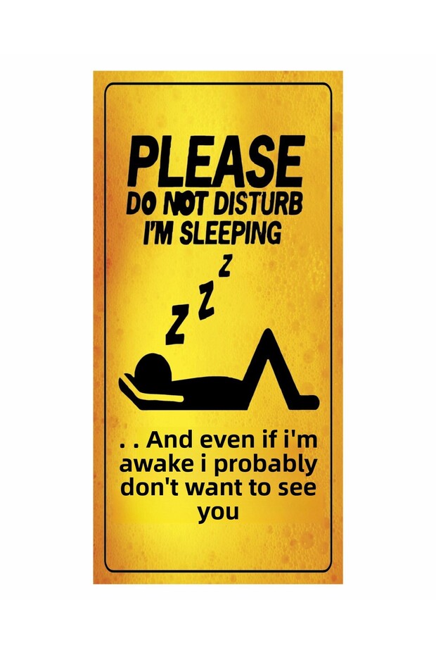 I'M Sleeping Please Don'T Disturb Home Decoration Painting Mini Retro Wooden Poster
