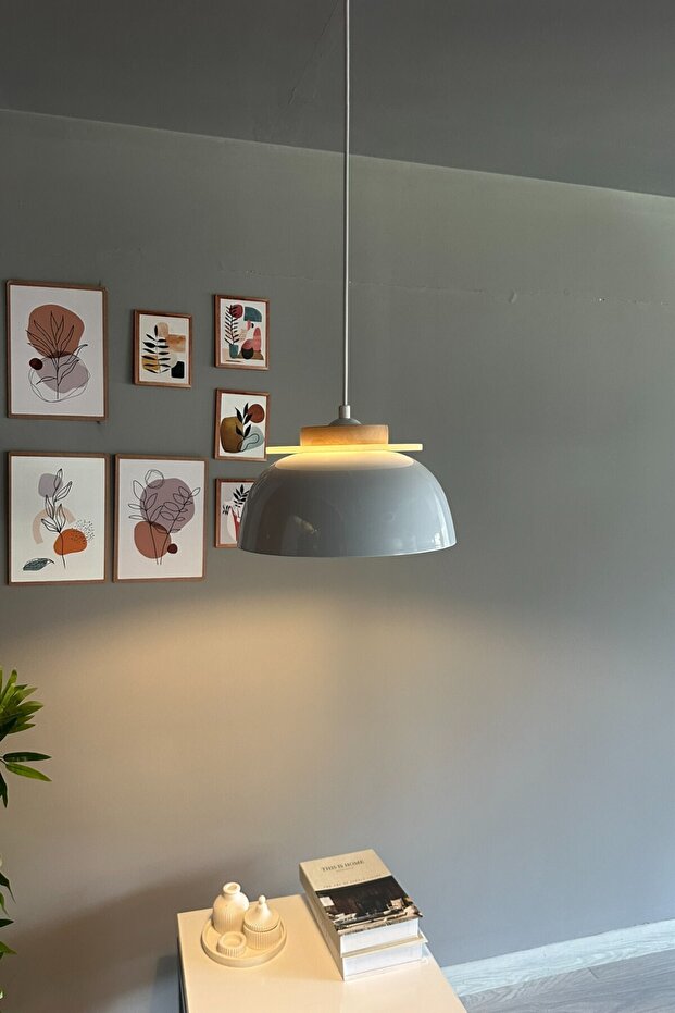 Revola Beyaz Tekli Avize Iç Mekan Aydınlatma Dekoratif Mutfak Cafe Salon - 4