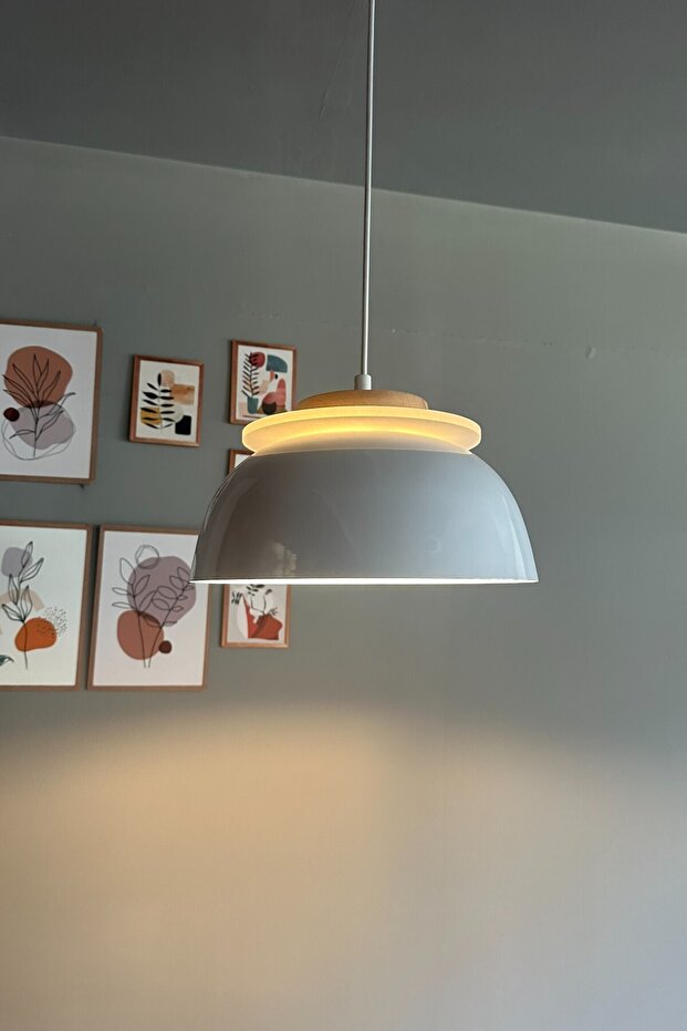 Revola Beyaz Tekli Avize Iç Mekan Aydınlatma Dekoratif Mutfak Cafe Salon - 1