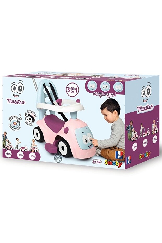 Ride-on vehicle, Smoby, 3 in 1, With parental handle and removable side guards - 6