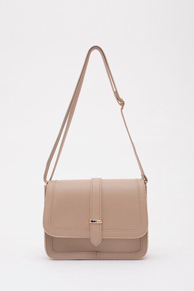 Mink Shk127 Artificial Leather Hand, Arm and Shoulder Bag with Internal Zipper Pocket and Snap Closure L:17 W:22 W:7 cm