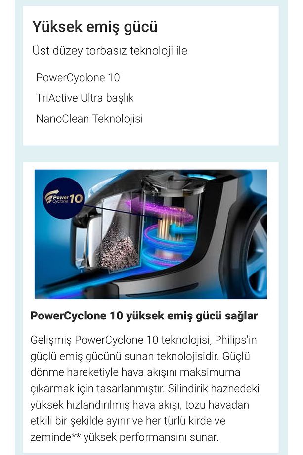 Powercyclone 10 Teknolojisi Ile Premium Toz Torbasız Süpürge, Etkili Temizlik Ve Güçlü - 5
