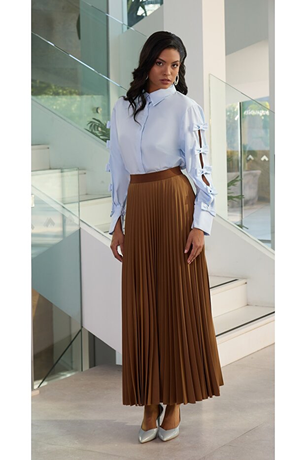 Maxi Boy Pliseli Etek - 3