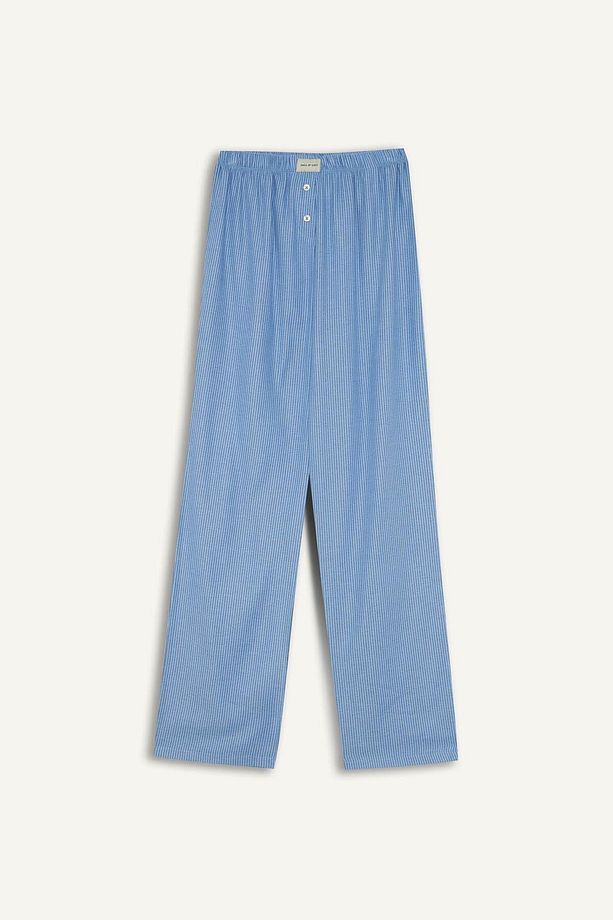 Regular Fit Uzun Boy Çizgili Pijama Altı-Fall in Love E8645AX25AU - 6