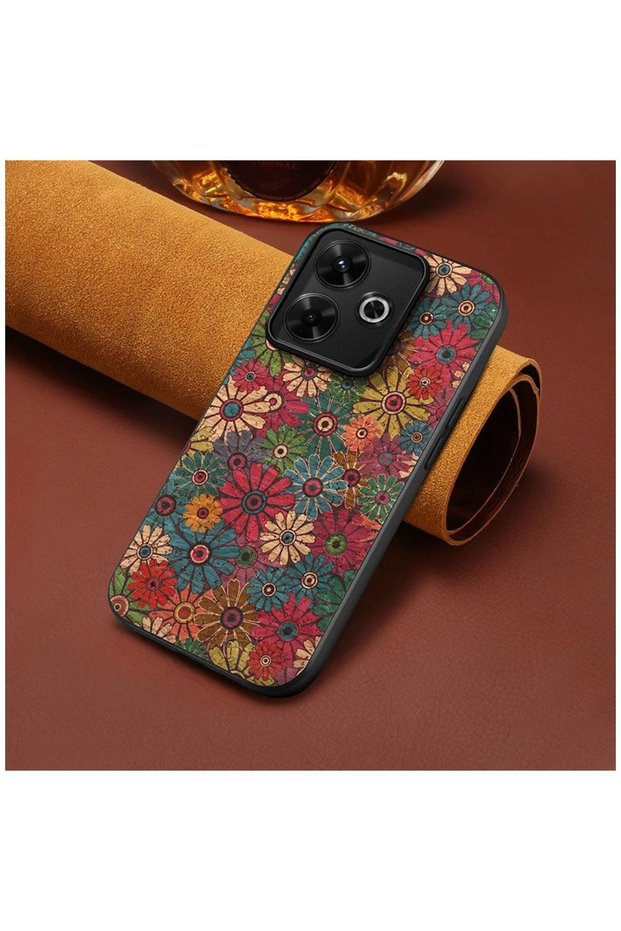 Xiaomi Redmi 13 Compatible Case Zebana Vintage Cloth Case Pattern 2