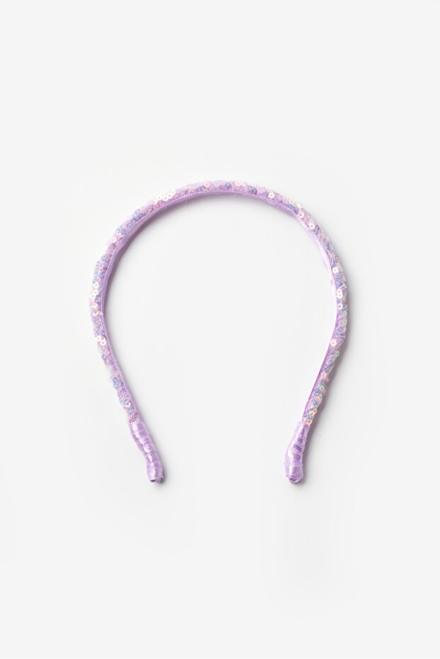 Lila  Pullu Kız Çocuk Taç - 1