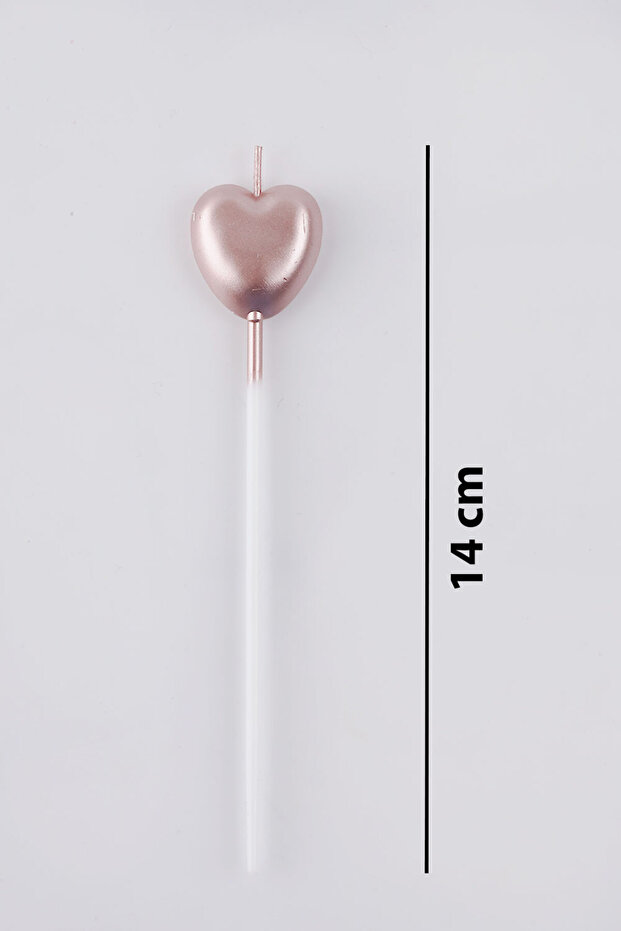 Rose  4'lü Kalp Mum - 3