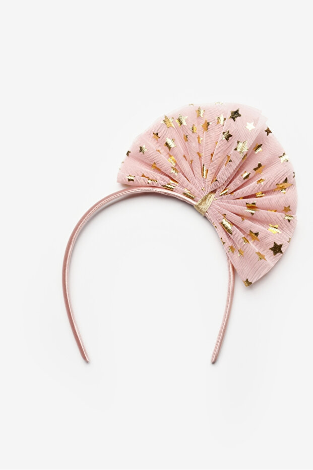 Powder Star Tulle Bow Girl's Crown