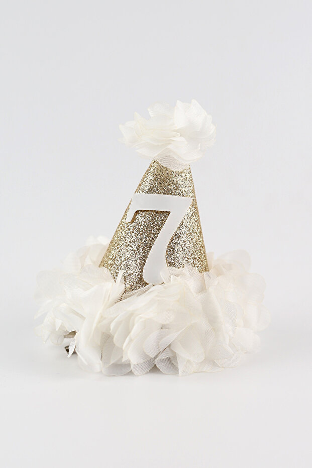 White 7 Years Funnel Birthday Clip Buckle