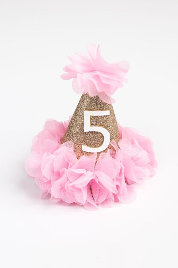 Pink 5 Years Funnel Birthday Clip Buckle