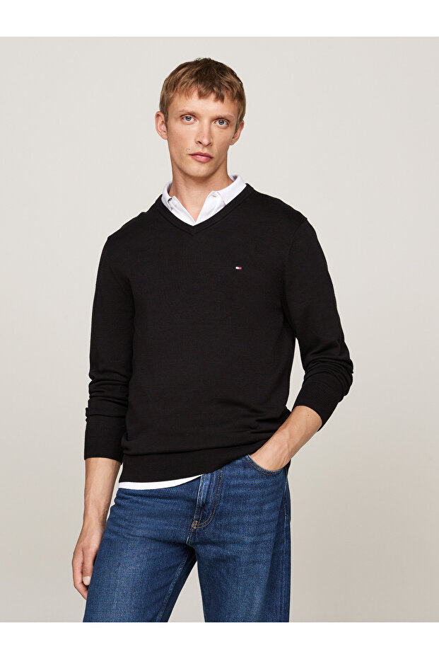 سترة ESSENTIAL COTTON V NECK