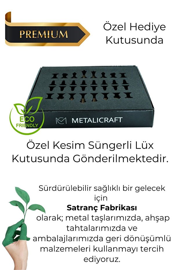 MC55 Metal Satranç Takımı 30x30cm | İSİM YAZILABİLİR | Gerçek Kayın Ağacı Tahtası | Antik Taşlar - 6