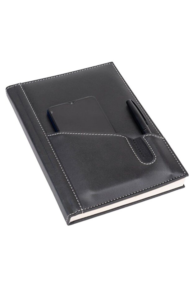 2026 New Year Daily Agenda Journal Dated Lined with Phone Case 168 Sheets Vegan 17X24 cm