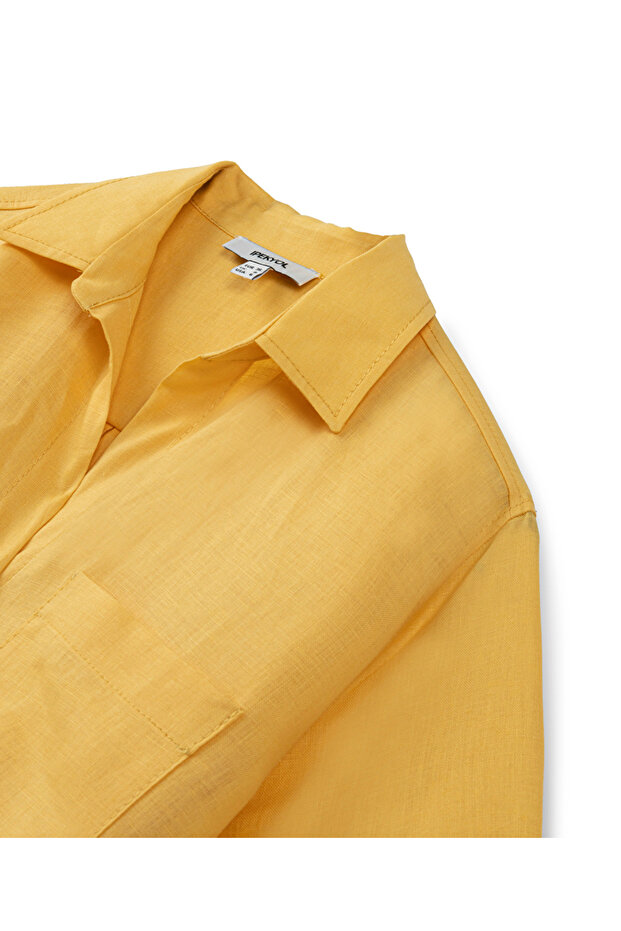 Tek cepli keten gömlek - 4