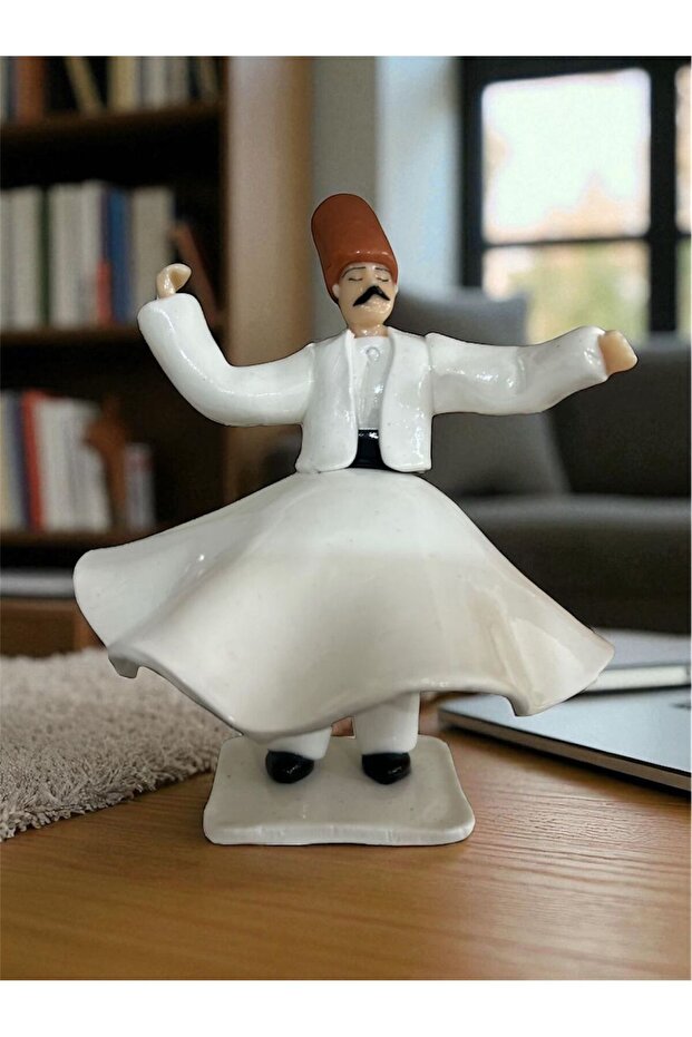 El Yapımı Semazen Biblo – Tasavvufi Dans Figürü – Koleksiyonluk Dekor - 1