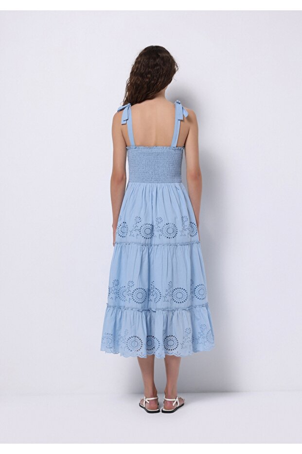 Regular Fit Kadın Mavi Elbise - 2