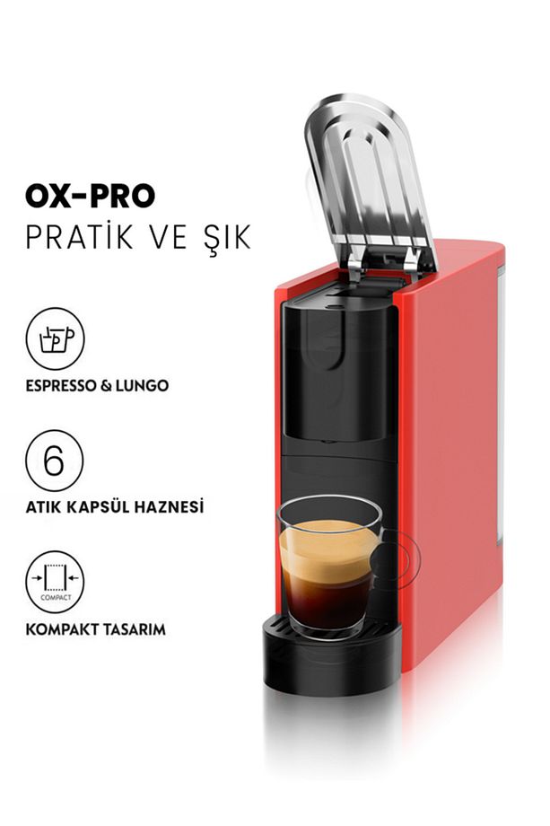 Ox-pro Espresso Makinesi Ve Kapsül Kahve Makinesi - 3