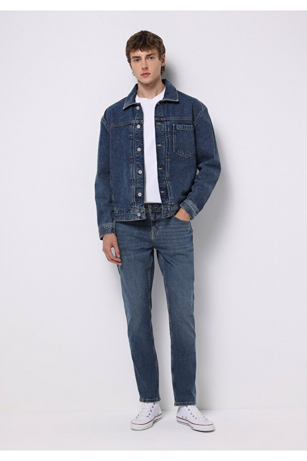 Straight Fit Men's Black Jean Trousers