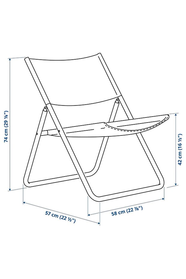 katlanır sandalye, paslanmaz çelik-bej - 7