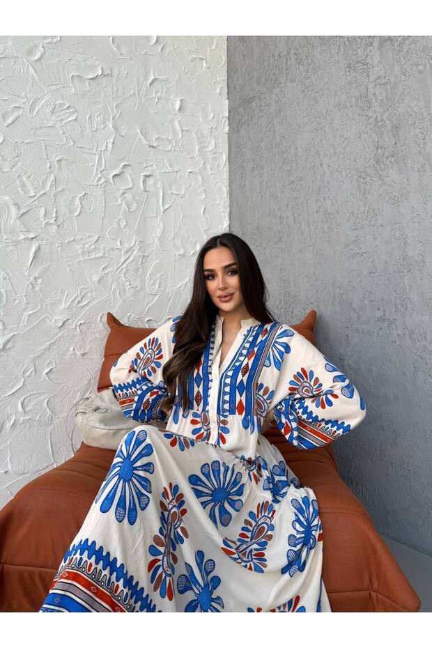 Modest Patterned New Season Summer Dress
