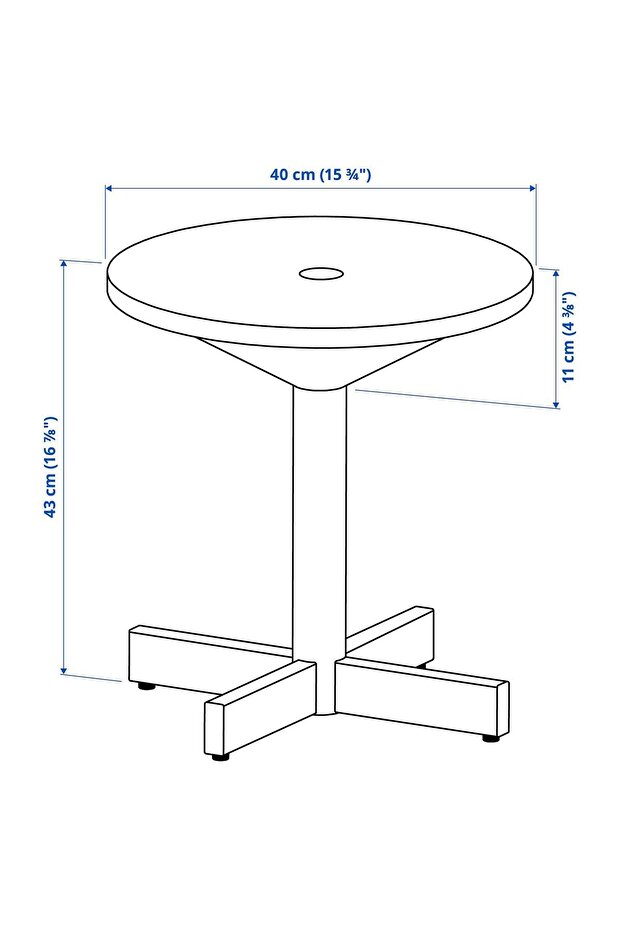 yan sehpa, çam-siyah - 5