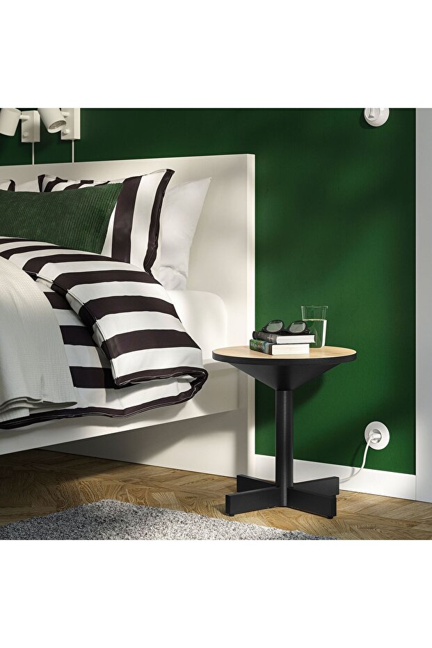 yan sehpa, çam-siyah - 1