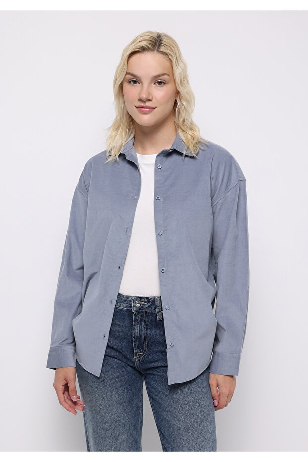 Blue Women's Shirt U.Sleeve