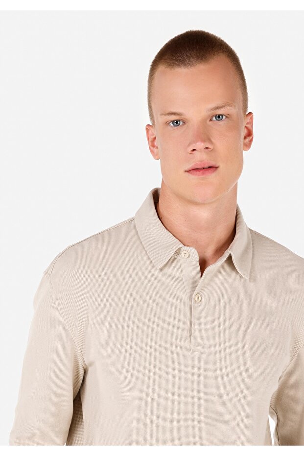 Bej Erkek Tshirt U.kol - 4