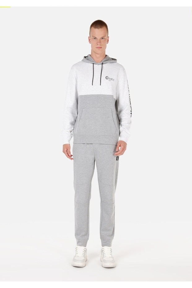 Regular Fit Orta Bel Erkek Gri Eşofman Altı - 2