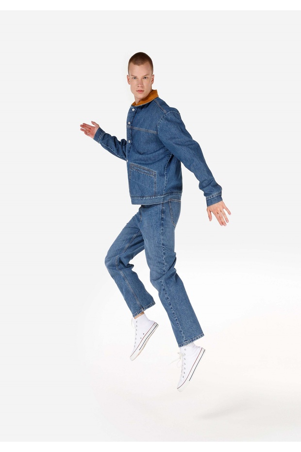 Regular Fit Erkek Mavi Ceket - 8