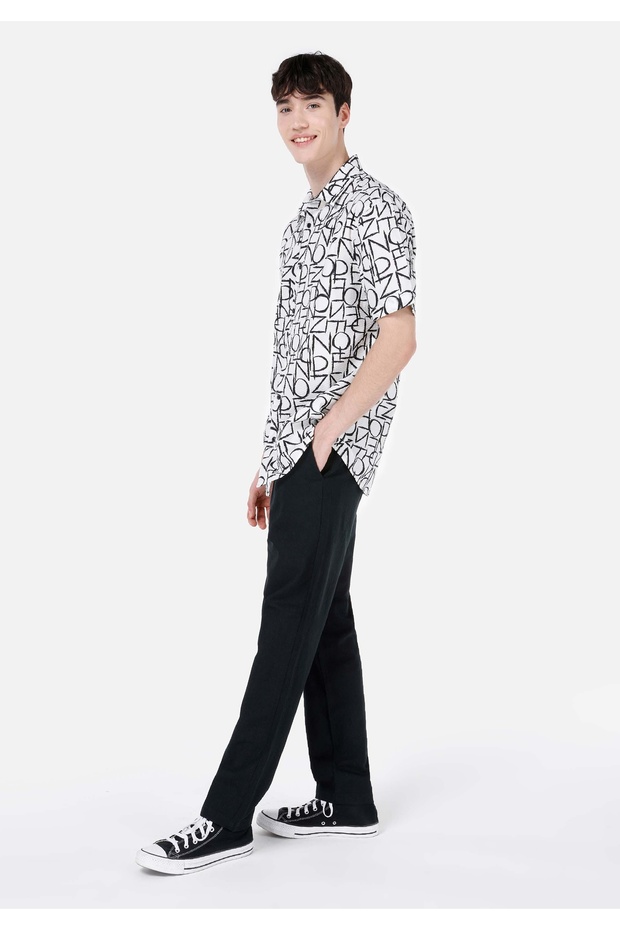 Regular Fit Orta Bel Düz Paça Erkek Siyah Pantolon - 3