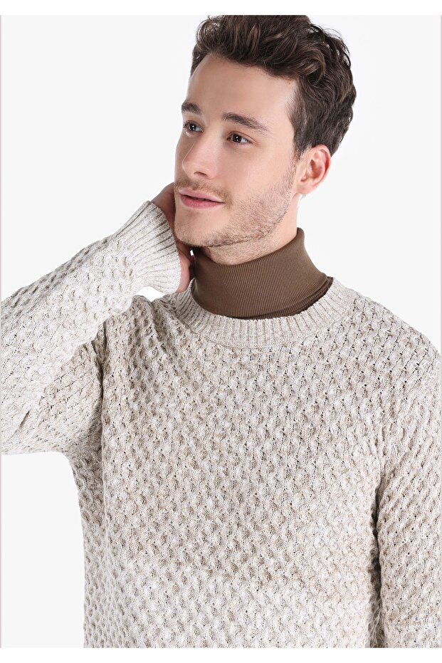 Regular Fit Triko Gri Erkek Kazak - 4