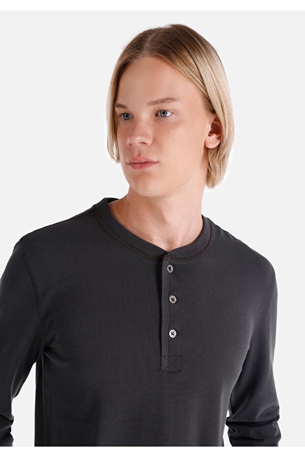 Antrasit Erkek Tshirt U.kol - 4