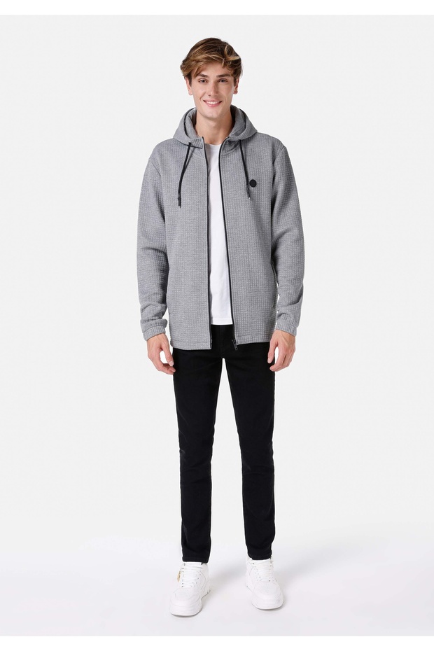 Regular Fit Erkek Gri Ceket - 3