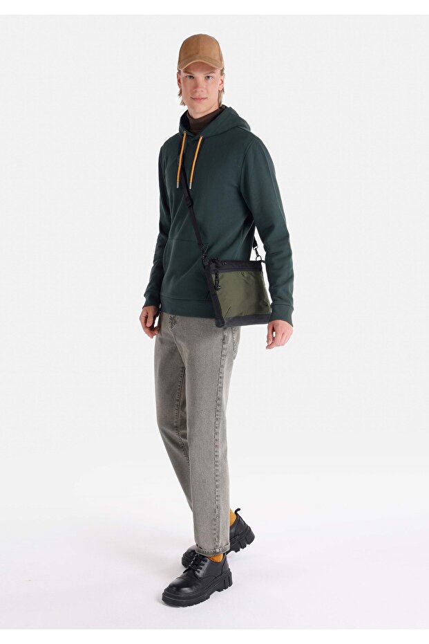 Regular Fit Erkek Yeşil Sweatshirt - 3